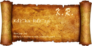 Kóka Róza névjegykártya