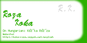 roza koka business card